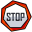 Cartello Stop a 32x32 pixel