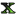 Lettera X a 16x16 pixel