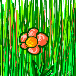Erba Con Fiore a 256x256 pixel