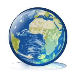 Mondo Terra Globo Terrestre a 256x256 pixel