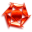 Gioiello Prezioso Rosso a 32x32 pixel