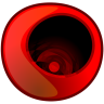 Vaso plastica rosso