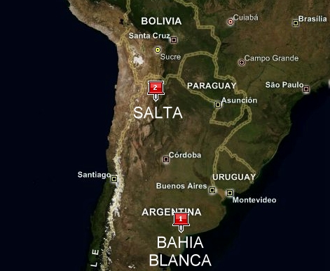 Cartina con indicate le località implicate