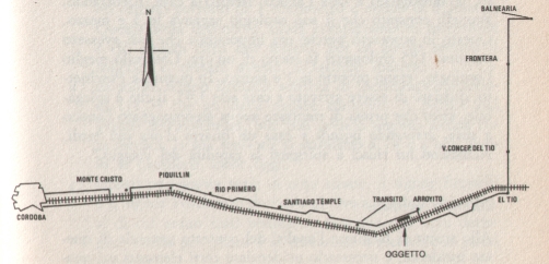 Cartina illustrante il tratto di strada in questione