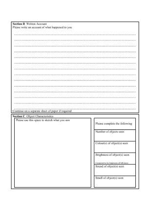 Il modulo per segnalare avvistamenti della BUFORA (pagina 2)