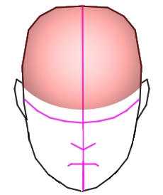 Disegnare un volto cupo e assorto - Figura 1