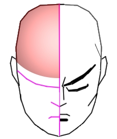 Disegnare un volto cupo e assorto - Figura 2