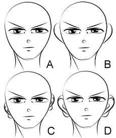 Disegnare orecchie: la posizione - Figura 1