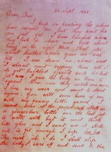 Una lettera scritta alla polizia da Jack lo Squartatore