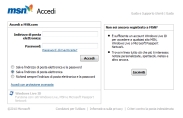 Pagina di accesso di MSN (password)