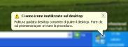 Baloon "Ci sono icone inutilizzate sul desktop"