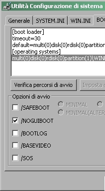 Msconfig, boot.ini