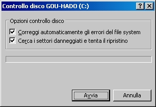 Scandisk in avanzamento