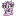 Mostro Spaventato Rosa a 16x16 pixel