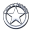 Chuck Norris Texas Ranger Star a 32x32 pixel