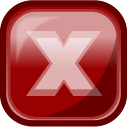 X Rossa Stop a 256x256 pixel