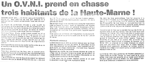 Articolo del giornale francese Le Dauphiné del 19 Agosto 1975