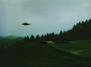 Una fotografia di un UFO falsa