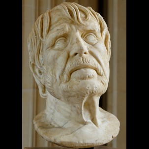 Un busto di Seneca esposto al Louvre