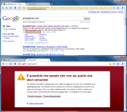 Google e un esempio di errore con la connessione sicura su Google Chrome