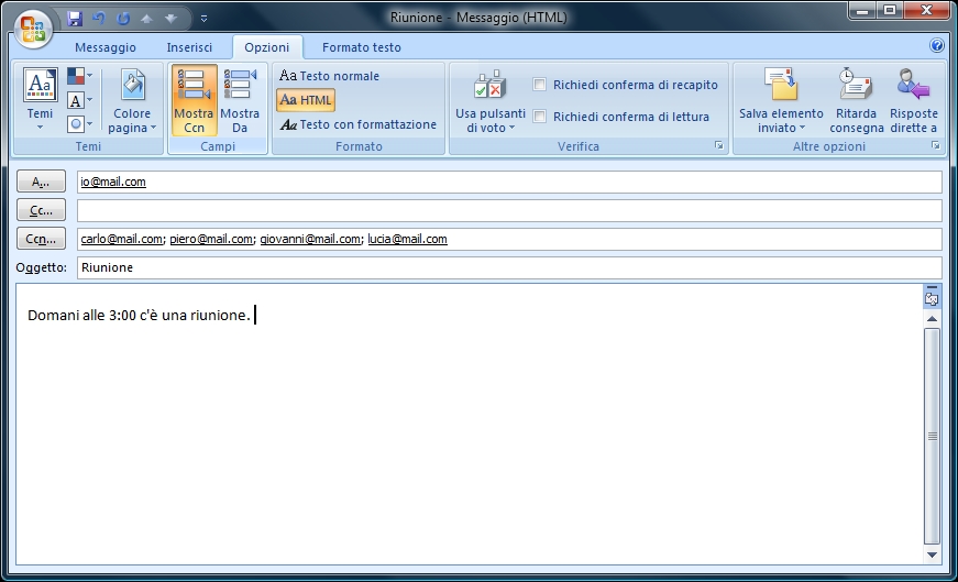 mandare mail con ccn