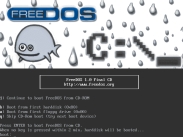 Schermata di boot del Live CD di FreeDOS